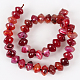Glossy Dyed Natural Agate Rondelle Bead Strands G-E212-09-2