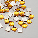 Transparent Faceted Square Acrylic Hotfix Rhinestone Flat Back Cabochons for Garment Design GACR-Q002-10x10mm-11-1