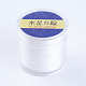日本の平らな弾性結晶ストリング  弾性ビーズ糸  ストレッチブレスレット作り用  ホワイト  0.8mm  300ヤード/ロール  900フィート/ロール EW-G006-07-3