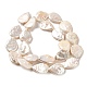 Fili di perle di keshi di perle barocche naturali PEAR-E016-018-2