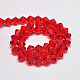 Chapelets de perles en verre bicone d'imitation de cristal autrichien X-GLAA-F029-6x6mm-14-2