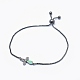 Bracelets bolo d'opale synthétique ajustables en laiton BJEW-O165-11B-1