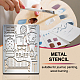 Pochoirs de Matrice de découpe de découpe de métal en acier inoxydable personnalisés DIY-WH0289-063-4