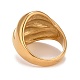 Ионное покрытие (ip) 304 текстурированное массивное кольцо из нержавеющей стали для женщин RJEW-B040-03B-G-3