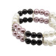 Stilvollen Glas-Perlen Armbänder strecken BJEW-PJB840-2