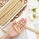FINGERINSPIRE 12m 15mm Gold Edge Woven Braid Trim Handmade Polyester Sewing Gold Metallic S Wave Braid Trim Crafts Decorative Trim with Card for Curtain Slipcover DIY Costume Accessories OCOR-WH0068-09-3