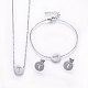 304 Stainless Steel Jewelry Sets SJEW-O092-01P-T-1