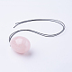 Diy naturelle quartz rose pendentif colliers faisant NJEW-P201-01-6