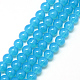 Chapelets de perles en verre peint X-DGLA-Q023-6mm-DB25-1