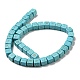 Teints perles synthétiques turquoise brins G-G075-B02-01-2