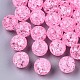 Transparent Crackle Acrylic Round Beads Strands X-CCG-R002-12mm-05-3