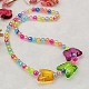 Милые прозрачные акриловые ожерелья на детский подарок на день NJEW-JN00269-3