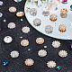 WADORN 20Pcs 2 Colors Zinc Alloy Rhinestone Jewelry Snap Buttons FIND-WR0010-40-5