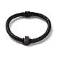 Leather Braided Round Cord Bracelet BJEW-F460-04EB-1