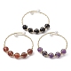 Bracelet à perles rondes en pierres précieuses naturelles et synthétiques mélangées BJEW-JB09591-1