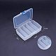 PandaHall 1 Set Plastic Bead Containers Clear Plastic Boxes Rectangle Bead Containers for Jewelry Storage 14x9x3.5cm CON-PH0001-35-3