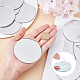 SUPERFINDINGS 30PCS Small Circle Mirror Tiles White Mini Round Glass Mirror for Arts Crafts Projects Traveling Framing Decoration GLAA-FH0001-07-3