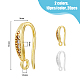 HOBBIESAY 20Pcs 2 Colors Brass Micro Pave Clear Cubic Zirconia Earring Hooks KK-HY0002-81-2