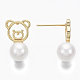 Brass Stud Earrings X-KK-R132-071-NF-3