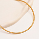ステンレスカラーのネックレス  リジッドチョーカーネックレス  ゴールドカラー  17.72インチ（45cm） QV1917-4-3