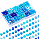 Perles de verre bleues style pandahall 15 DGLA-PH0002-09-1