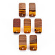 Fornituras para aretes de resina de dos tonos y madera de nogal MAK-N032-029-4