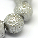 Chapelets de perles en verre texturée peinte texturée HY-Q002-6mm-06-3