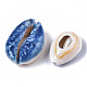 Perles de coquillage cauri naturelles imprimées SSHEL-R047-01-D01-3