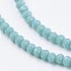 Opachi colore solido fili di perle di vetro GLAA-F076-A04-3