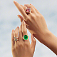 Chgcraft 10 pz 2 colori anelli regolabili in ottone scavano fiori con vassoio ovale per la creazione di gioielli con anelli fai da te KK-CA0002-39-6