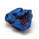 電気めっき瑪瑙ディスプレイ装飾  ナゲット  ブルー  38~49x26~42x17~23mm  1個/袋 DJEW-G014-17A-2