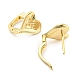 Brass Heart Hoop Earrings Women KK-C031-37G-2