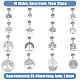 Superfindings 32 pz 16 stili tibetano europeo ciondola i branelli di fascini della lega albero della vita branelli di fascino argento antico ciondola perline distanziatore bails connettore per la creazione di gioielli PALLOY-PH01355-2