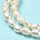 Naturales keshi abalorios de perlas hebras PEAR-E016-102-4