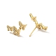 Crystal Rhinestone Triple Butterfly Stud Earrings EJEW-M209-06G-2