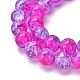 Окрашенного распылением треск стеклянные бусы нити CCG-Q002-10mm-09-2
