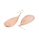 Natural Pink Aventurine Teardrop Dangle Earrings EJEW-G331-01G-08-4