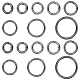 Pandahall elite 16pcs 8 styles anneaux de porte à ressort en alliage FIND-PH0007-80B-1