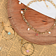 Dicosmetic 30 pièces 5 couleurs breloques en agate coeur naturel avec entretoises de perles de fleurs breloques en pierre de cristal colorées pendentifs coeur plat avec boucle dorée pour la fabrication de bijoux FIND-DC0002-31-5