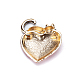 Cœur avec broche en émail chat HEAR-PW0001-049B-3