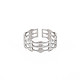 304 anello per polsino aperto a forma di bambù in acciaio inossidabile per donna RJEW-S405-201P-1