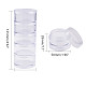BENECREAT 15G/15ML Stackable Round Plastic Containers 5 Column(5 Layer/Column) Bead Storage Jars for Beads CON-BC0005-03-3