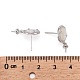 Accessoires de clous d'oreilles en 925 argent sterling avec micro pavé zircone cubique STER-F043-017P-4