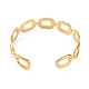 304 bracelets manchette ovales creux en acier inoxydable BJEW-F457-23G-2