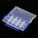 15 Compartments Rectangle Plastic Bead Storage Containers CON-A001-07-3
