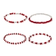 Glass Seed Beads Beaded Bracelets Sets BJEW-JB09076-5