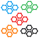 Chgcraft 20 Uds. Anillos antivuelco hexagonales de goma de 5 colores para micrófono inalámbrico de mano de 36.5mm para sala de conferencias ktv en puesta en escena AJEW-CA0003-46-1