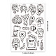 GLOBLELAND Halloween Cartoon Zombie Mushroom Tongue Clear Stamp Terror Elements Silicone Clear Stamp Seals for DIY Scrapbooking Journals Decorative Cards Making Photo Album Decorative DIY-WH0371-0034-6