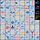 海の動物ペットプラスチック中空描画絵画ステンシルテンプレートセット  DIY絵画用  正方形  ゴーストホワイト  76x76x0.3mm  約60個/セット DIY-WH0028-68-1