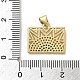 Pendentifs avec zircon cubiques à micro-pavés en laiton KK-E091-09G-3